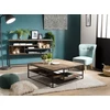 Image de Sixtine - table basse carrée avec tablettes 100x100cm bois teck recyclé