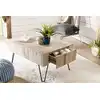 Image de Clara - table basse rectangulaire 2 tiroirs branches bois teck