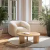 Image de Amy - table basse ronde 80cm en bois de mindi amy