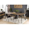 Image de Maxence - table à manger rect. 220x100cm bois teck recyclé, pieds noir