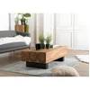 Image de Sam - table basse poutres 120x60cm bois suar pieds noirs