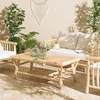 Image de Will - table basse rect. En branches de bois de teck double plateau