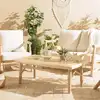 Image de Will - table basse rectangulaire en branches de bois teck naturel