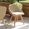 Image de Kally - lot 2 chaises jardin rotin synth. Avec coussin pieds évasés
