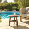 Image de Kally - table d'appoint ronde en bois de teck recyclé naturel d47cm