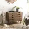 Image de Andy - commode scandi bois marron 4 tiroirs