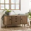 Image de Andy - buffet scandi marron bois 2 portes 3 tiroirs