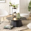 Image de Daly - table basse ronde 90x90cm en bois noire