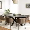 Image de Basile - table à manger 220x110cm effet pierre motifs dorés