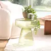 Image de Hortense - table d'appoint design en verre transparent couleur vert