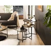 Image de Johan - set de 3 tables gigognes rondes aluminium noir doré argenté