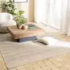 Image de Quentin - tapis rect. 160x230cm en laine tissée couleur blanc et kaki