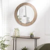 Image de Julia - miroir rond d80cm en bois marron
