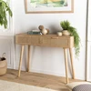 Image de Rodrigo - console couleur naturelle 2 tiroirs bois cannage