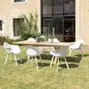 Image de Malo - lot de 6 fauteuils blancs dossier arrondi