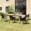 Image de Malo - lot de 6 fauteuils noirs dossier arrondi