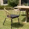 Image de Malo - lot de 2 fauteuils en rotin synthétique couleur naturelle