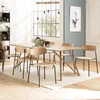 Image de Tom - lot de 2 chaises « écolier » en bois de frêne pieds acier noir