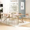 Image de Tom - lot de 2 chaises « écolier » bois de frêne pieds acier vert
