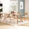 Image de Tom - lot de 2 chaises écolier en bois de frêne et acier terracotta