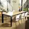 Image de Tom - lot de 2 chaises dossier ouvert tissu velours beige pied noir