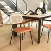 Image de Agathe - lot de 2 chaises dossier rotin assise velours orange