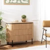 Image de Charlie - commode bois 3 tiroirs style rétro pin marron