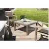 Image de Hector - table basse de jardin béton 83x83 cm pieds en bois acacia