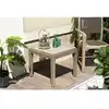 Image de Hector - table d'appoint de jardin béton 53x53 cm et pieds bois acacia