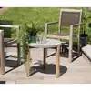 Image de Hector - table d'appoint de jardin béton diam 50 cm pieds bois acacia