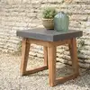 Image de Hector - table d'appoint rect. 50x40cm effet béton foncé pieds trapèze