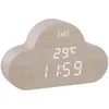 Image de Réveil en forme de nuage & finition bois