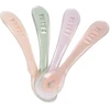 Image de Lot de 4 cuillères silicone 2ème âge set barbe à papa guimauve vert de gris lila