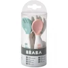 Image de Lot de 10 couverts en silicone vert d'eau, gris et rose