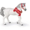 Image de Figurine cheval arabe blanc en tenue de
