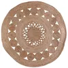 Image de Tapis rond jute ajouré 90 cm