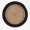 Image de Tapis rond 90 cm jute salem noir