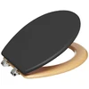 Image de Abattant wc bois zinc modern charbon