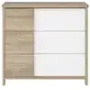 Image de Galipette sacha commode 3 tiroirs 98x90x51cm finition chêne du bocage