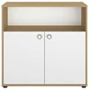 Image de Commode 2 portes bois blanc