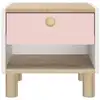 Image de Chevet 1 tiroir 1 niche rose