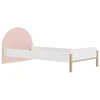Image de Lit simple 90x190 blanc rose
