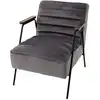Image de Fauteuil en velours gris hutch