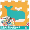 Image de 9 dalles animaux mousse a assembler