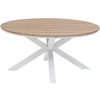 Image de Table de jardin ronde alu acacia oriengo 4 places blanc - hespéride