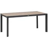 Image de Table de jardin rectangulaire alu evasion 6 places effet bois honey et graphite