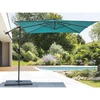 Image de Parasol déporté carré manoa bleu canard - 2,5 x 2,5 m - hespéride