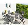Image de Table de jardin rectangulaire azua 6 places graphite - hespéride