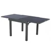 Image de Table extensible carrée alu piazza 4 8 places graphite - hespéride
