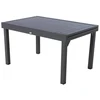 Image de Table extensible rectangulaire alu piazza 6 10 places graphite - hespéride